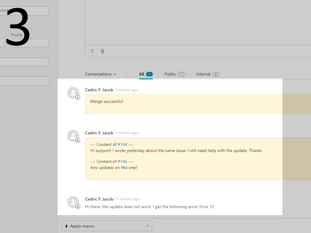 Quick Merge feature detail — Agent Productivity app on the Zendesk Marketplace